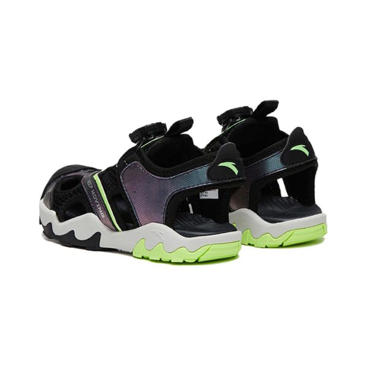 Anta Anti-Slip Wear-Resistant Sports Sandals Kids Sandals Green Silver Black A312329966-3