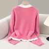 Tachi Women's Color-Block Faux-Layered Knit Sweater