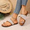 Women's Shoes Set of Toes Women's Slippers Fashion Metal Decoration Casual Slippers Women New Plus Size Flat Slippers