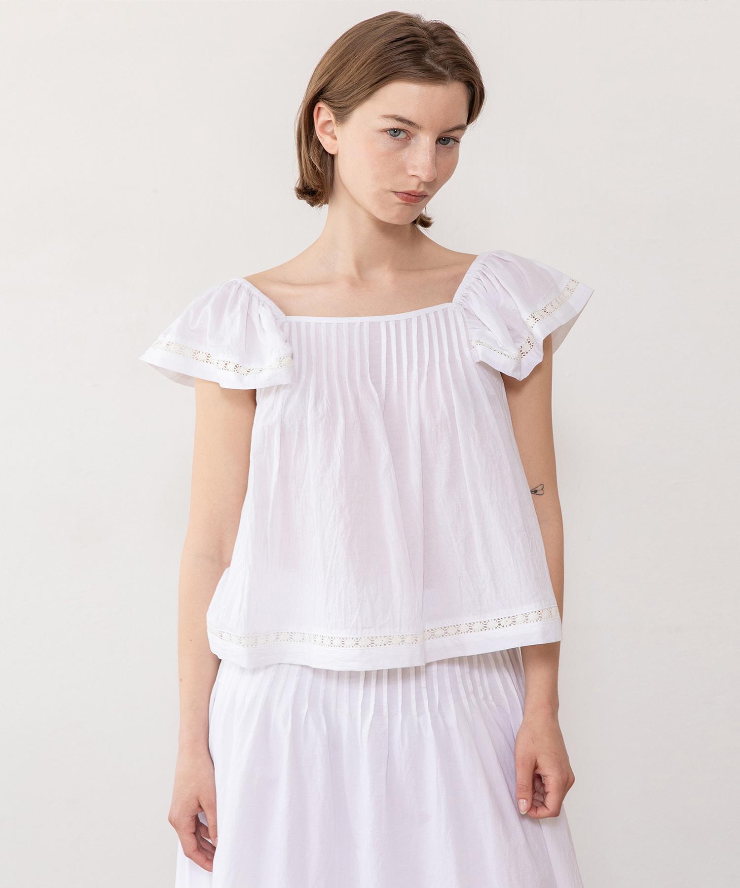 J Mark New York Cotton Blouse - White White/Free