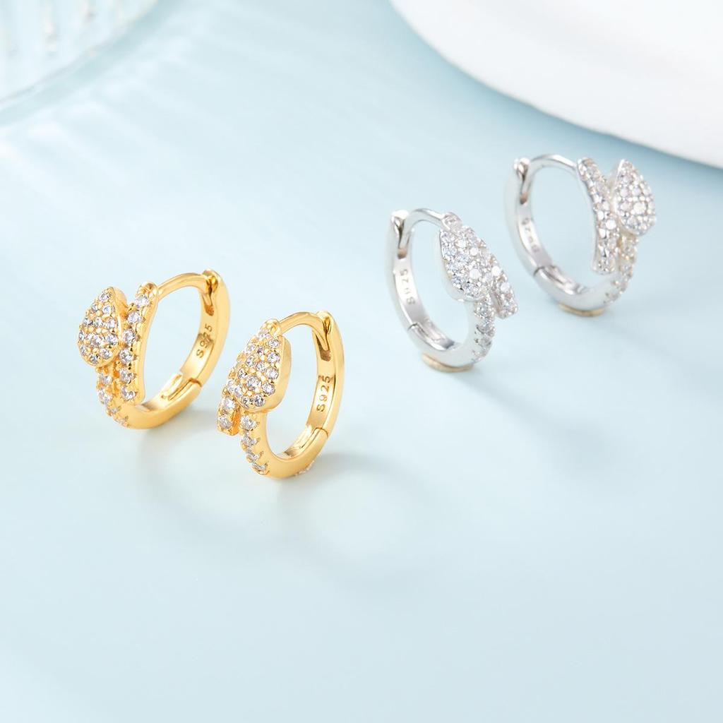 S925 Sterling Silver Snake-Shaped Zircon Ear Cuff - Elegant High-End Earrings