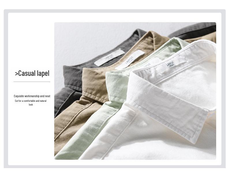 Men's Summer Short-Sleeve Cotton Shirt - Comfortable, Breathable, Business Casual