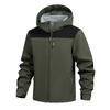 Men's Solid Color Outdoor Mountaineering Waterproof Windproof Fleece Jacket Outdoor Jacket