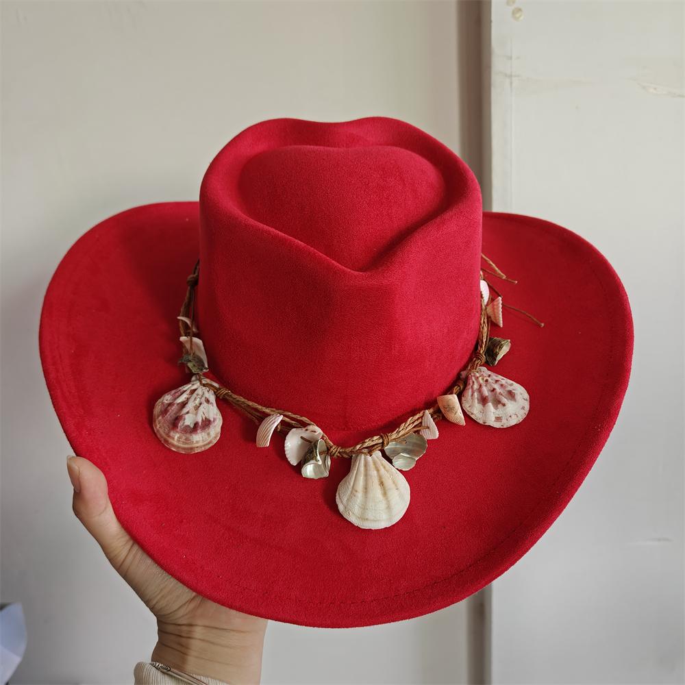 

Turquoise heart top Cowboy Hats for women shell suede cowboy Hat men Suede Cattleman hat Rancher Hat for Men sombrero hombre 56-58