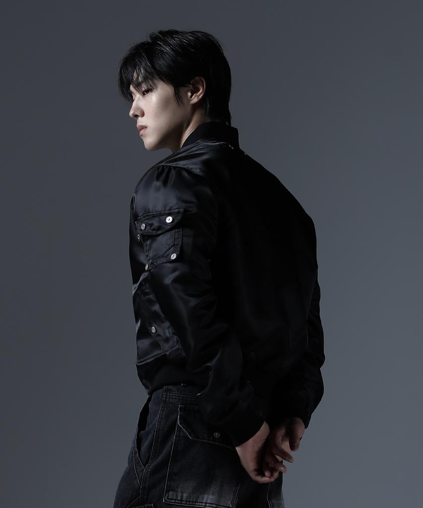 Carmid Antique Blouson Bomber Jacket [Black]