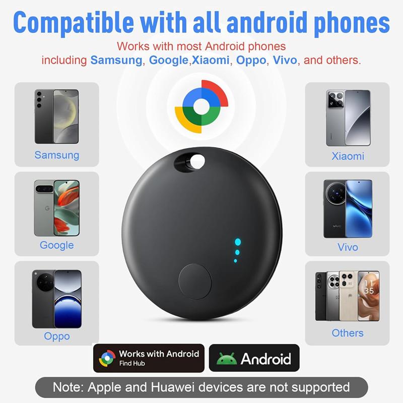 Air Tags Android Bluetooth Smart Search Tracker Tag Work with Google Find Hub APP Locator Tracking Device Item Finder for Keys