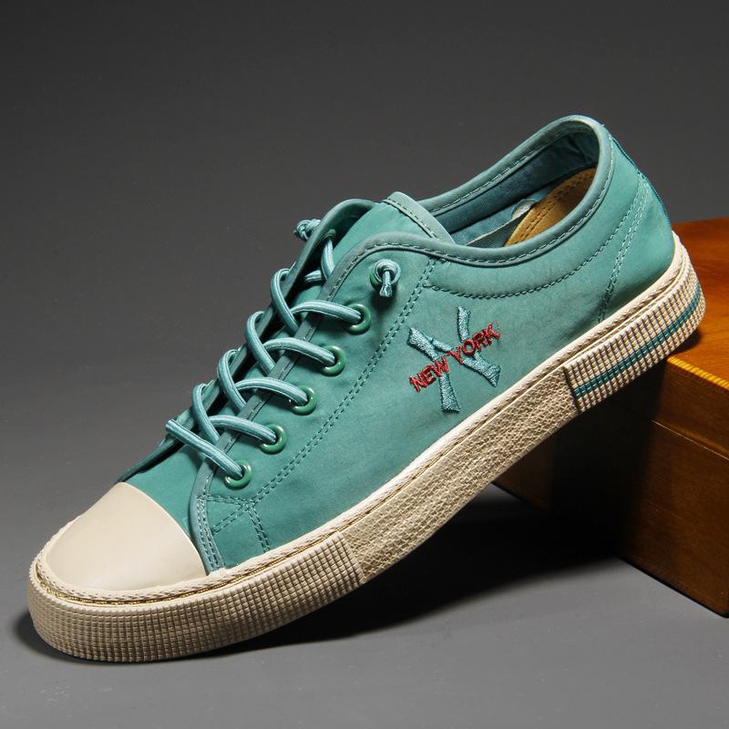 N Y Logo Mens Canvas Casual Shoes Lightweight Sports Shoes Casual Mesh Breathable Vulcanized Shoes Classic Fashion Lace Up Shoes