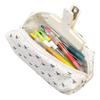 1pc Bowknot pencil case, with zipper portable stationery case storage bag ,large capacity fashionable pencil case study supplies
