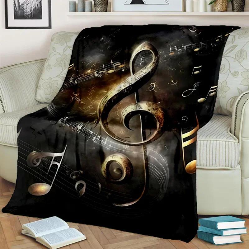 3D Colorful Musical Note Music Score Blanket,Soft Throw Blanket for Home Bedroom Bed Sofa Picnic Travel Office Cover Blanket Kid