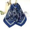 Spring and summer new retro cashew flower versatile decorative large square scarf female imitation silk fashion foreign style bag headscarf belt