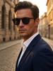Men's Plastic Full-frame Retro Street Fashion Glasses, Suitable for Daily Commuting, Outfit Photos, Outdoor Vacations, and Other