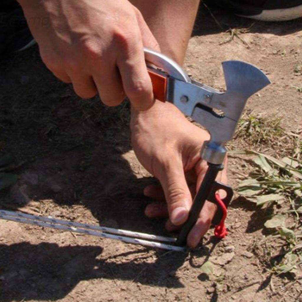 Multitool Hammer Steel Foldable Multipurpose Camping Hammer Multitool for Outdoor Hiking Fishing Colored Wood Axe Hammer