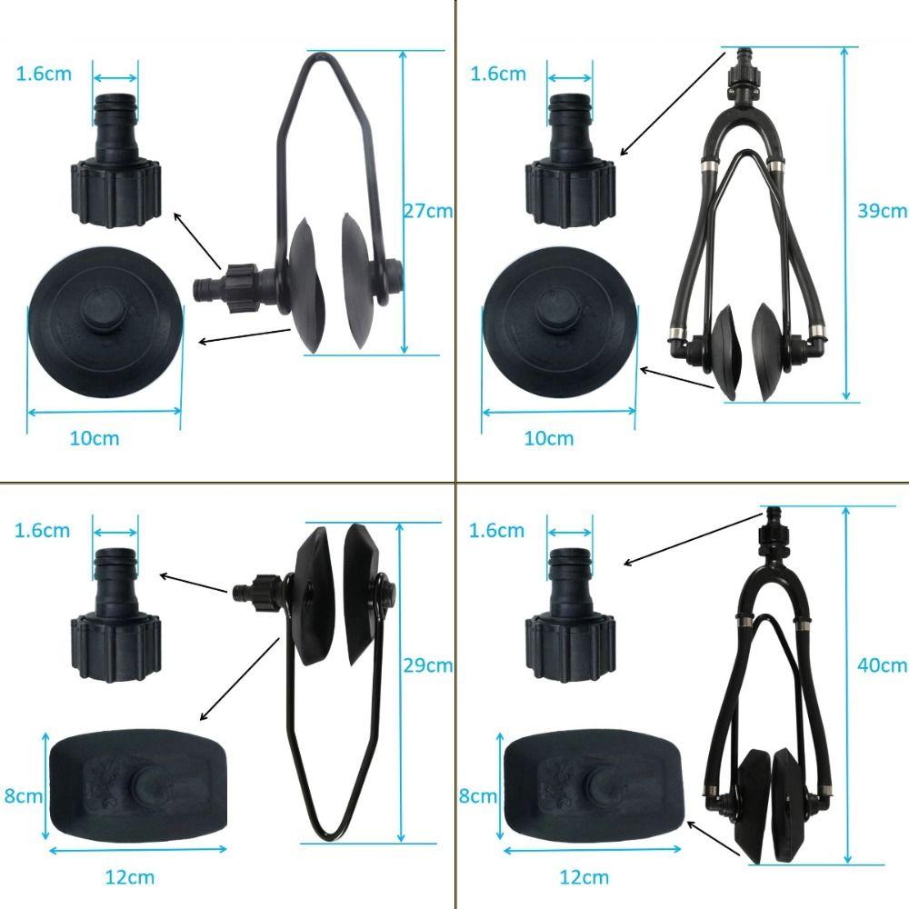 Universal Boat Outboard Motor Water Flusher Dual Feed Motor Ear Muff Cups Boat Outboard Motor Cleaner Large Round Rectangular