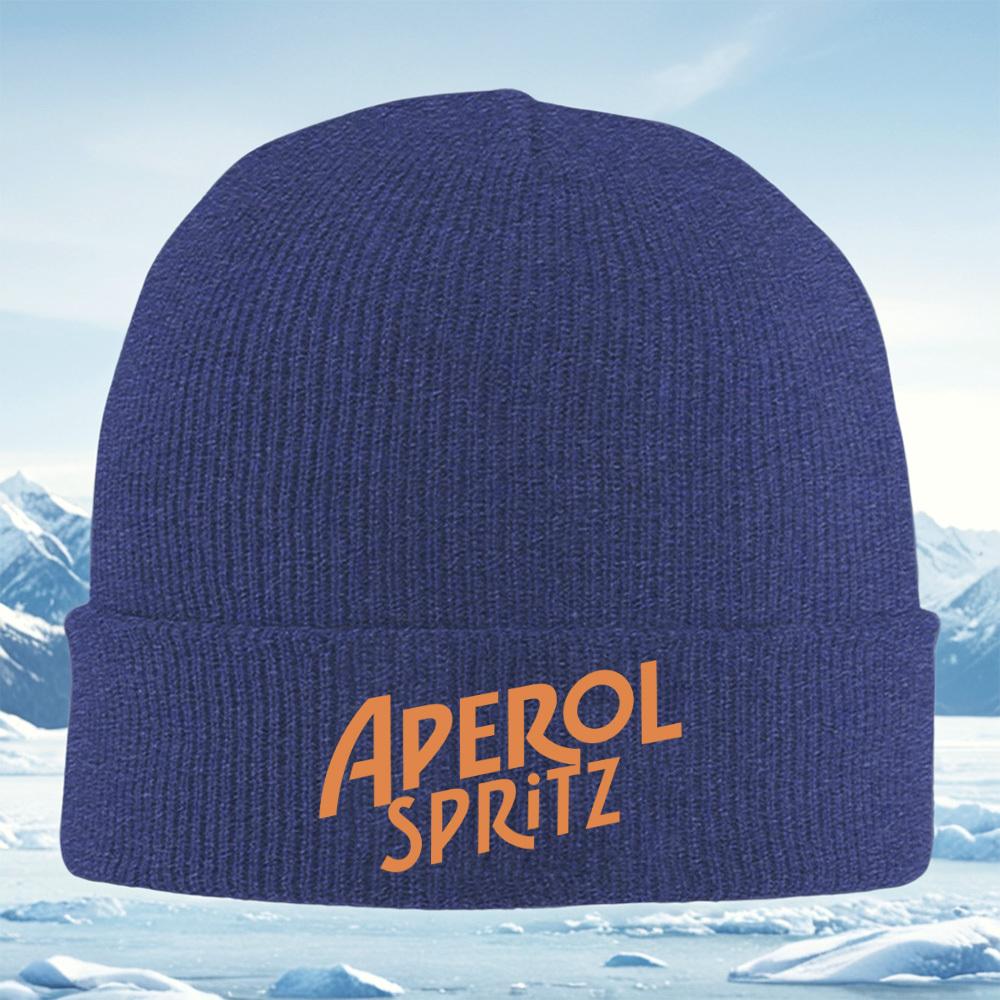 Aperol Spritz letras naranjas elegantes Hombres Mujeres Unisex Gorro de Punto Gorro de Invierno Térmico Cálido Navidad Exterior Ciclista