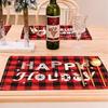 Custom Logo Pattern Holiday Placemats - Christmas, Halloween, Thanksgiving Linen Table Mats
