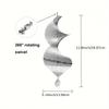 Big Tornado Metal Spiral Wind Chimes Christmas Decoration