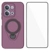 2-in-1 Handyhülle mit Ring-Ständer und Displayschutz aus gehärtetem Glas Für Redmi 15 5G Global 169,5 mm, Stoßfeste Schutzhülle aus PC+TPU