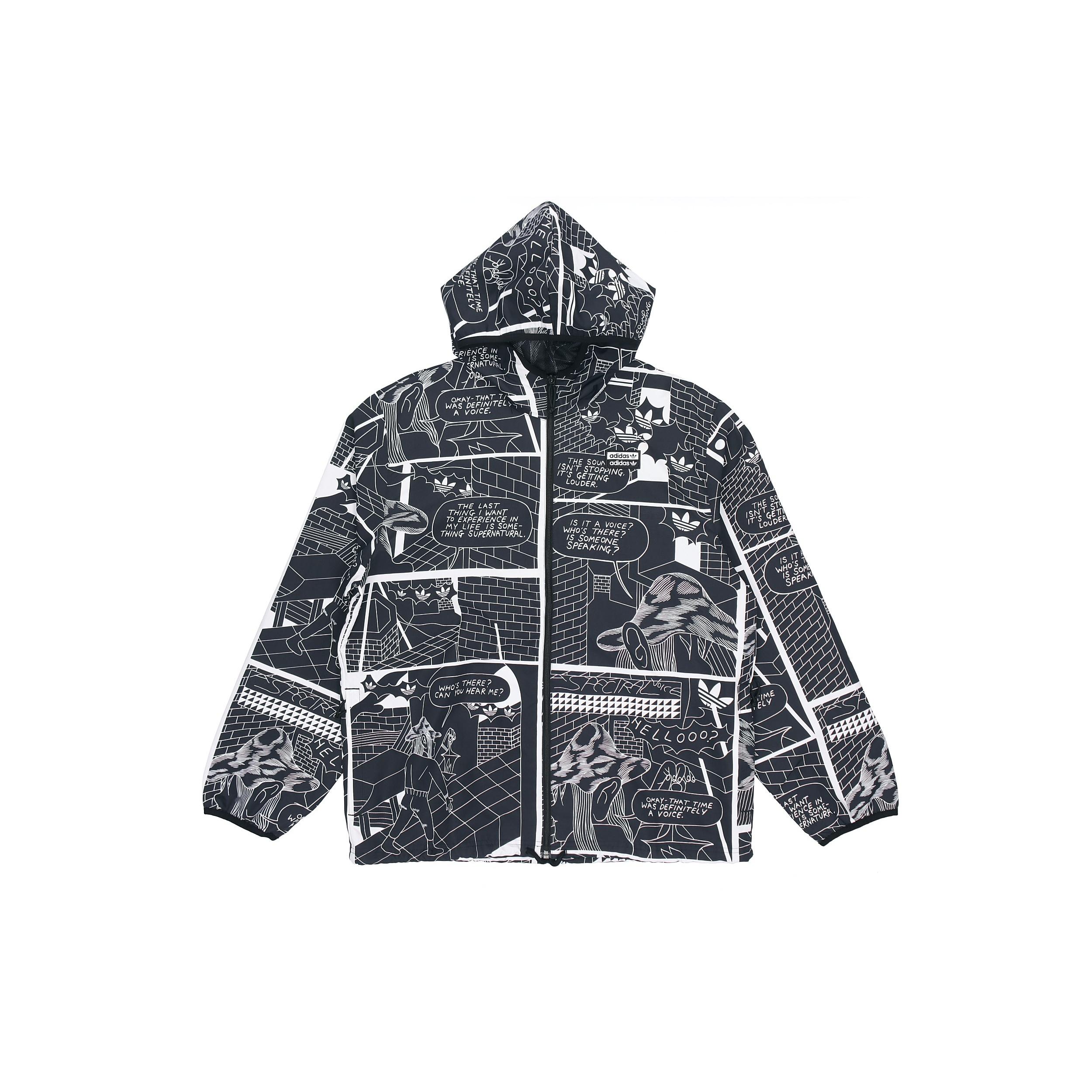 adidas originals R.Y.V. Graphic Windbreaker For Men Black Men s GN3333 S