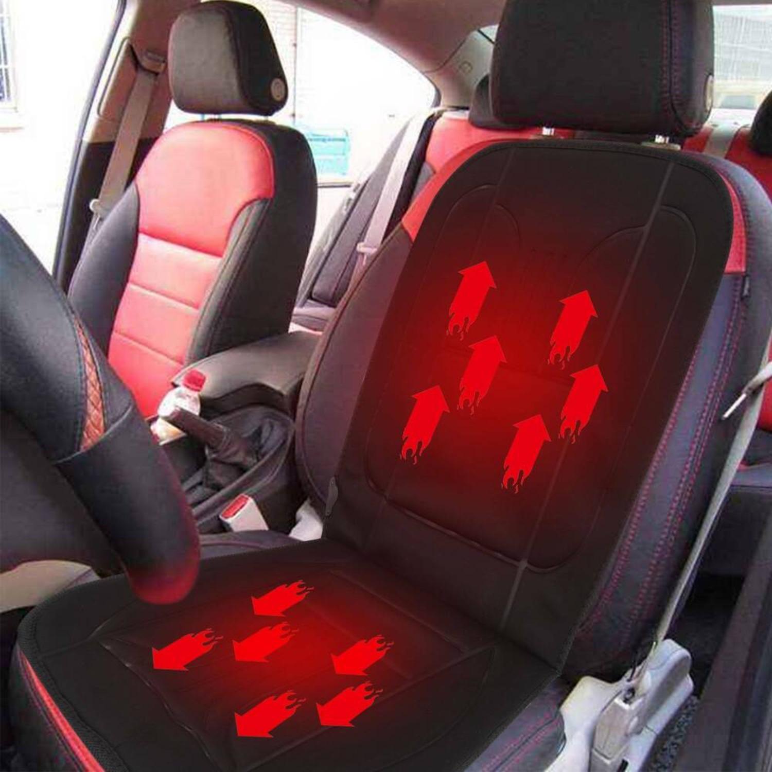 

Подушка для сиденья автомобиля с подогревом 12 В со спинкой, подушка для сиденья автомобиля с электроподогревом, зимний чехол для сиденья автомобиля