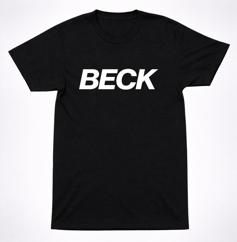 Beck Text Logo Shirt Alternative Rock Indie Music Graphic T-Shirt S разноцветный