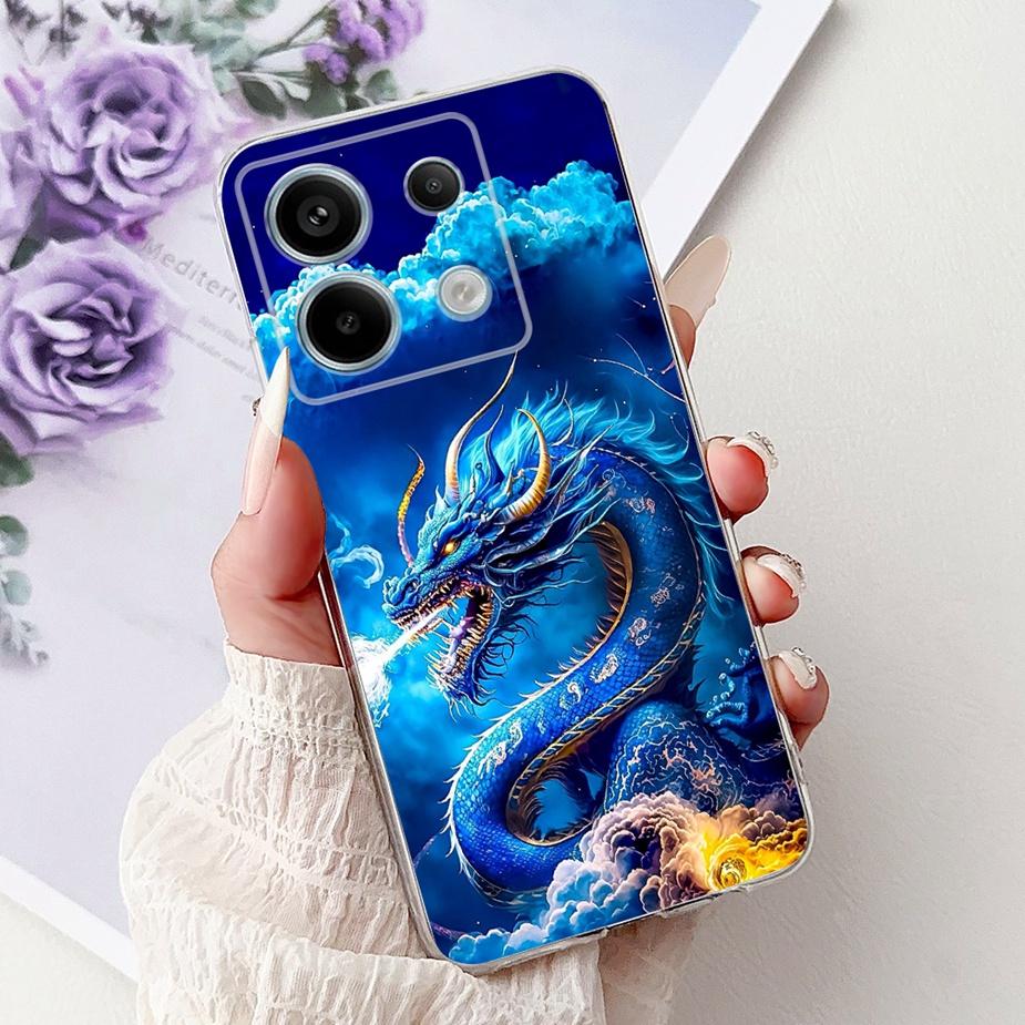 For Xiaomi Redmi Note 13 4G Case Note13 Pro New Fashion Painted Cover Soft Silicone Phone Case For Redmi Note 13 Pro Plus Fundas