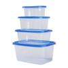 Disposable Plastic Food Container With Lid Rectangular Transparent Bento Box Fruit Salad Takeaway Storage
