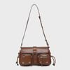 Textured Trendy Hot Girl 2024 Baguette Shoulder & Messenger Motorcycle Bag