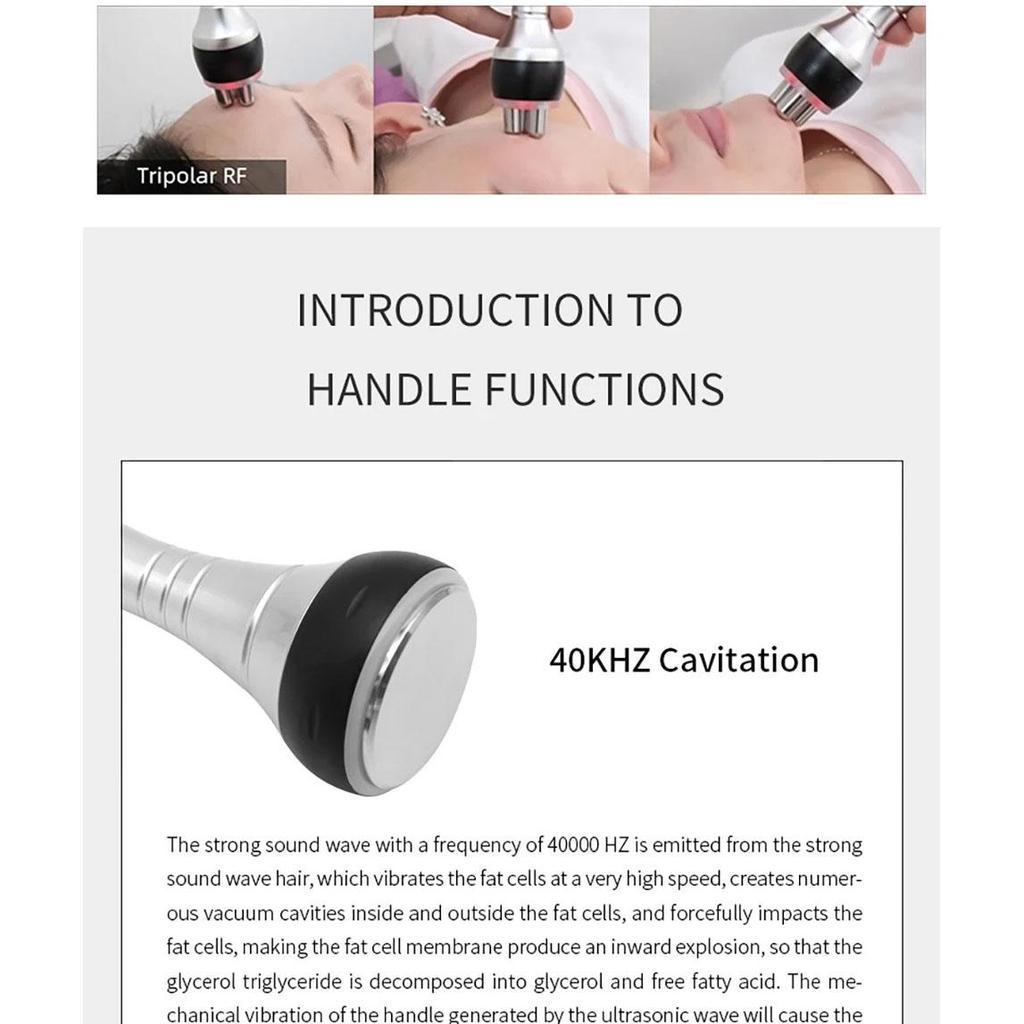 40K Ultrasonic Cavitation RF Machine for Body Facial Slimming Fat Reduction