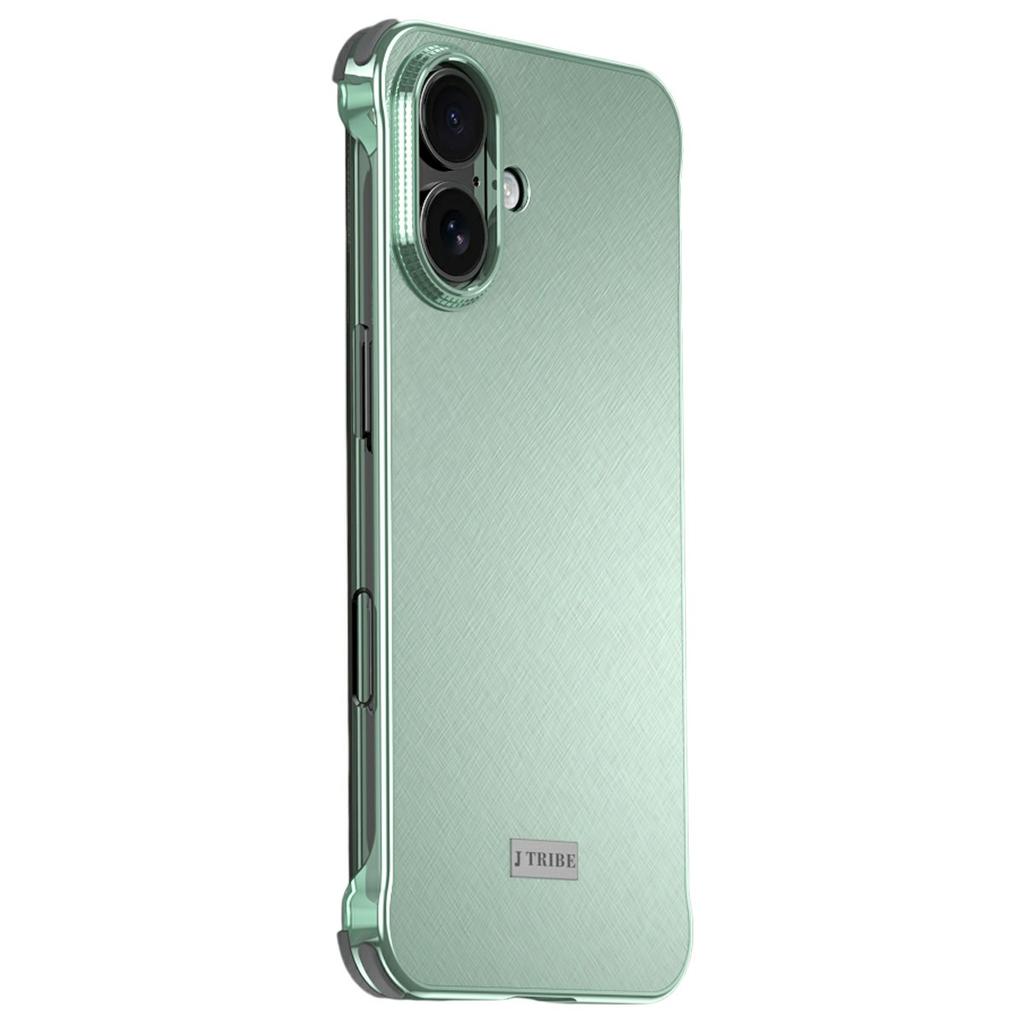 For iPhone 16 Case PC+Silicone+Alloy Matte Phone Cover