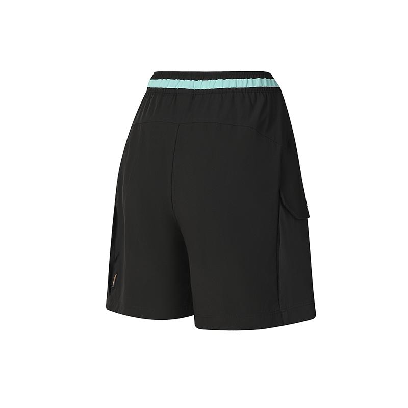 FILA Explore Classic Fashion Versatile Simple Comfortable Sports Outdoor Woven Five-Point Casual Shorts Women shorts Deep-Black A11W527807F-BK