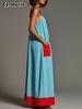 Gestreiftes Premium Tube-Kleid mit Bindebändern Sommer Neue Kollektion Elegante Urlaubsbekleidung Langarm Damenbekleidung