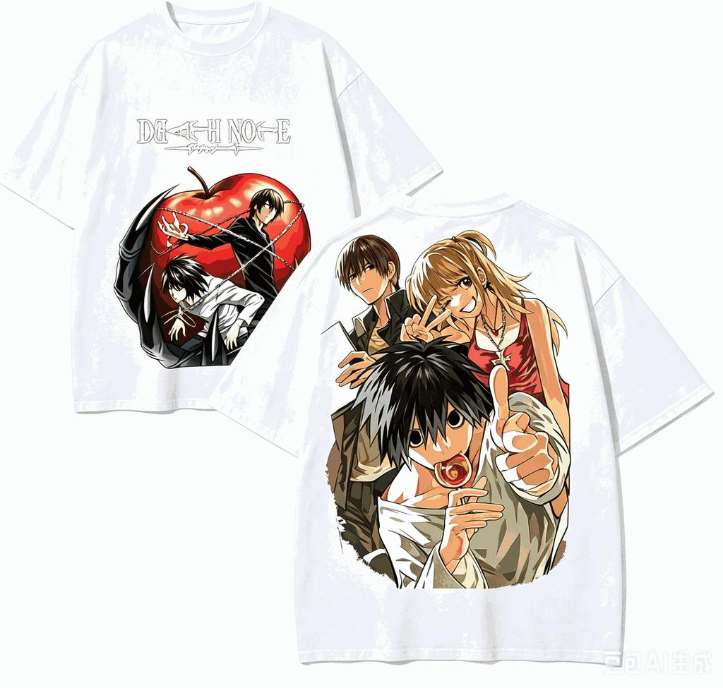 Death Note Anime Lover T-shirt Harajuku Cotton Newest Model High Street Retro Fashion Oversized Unisex hot product Classic soft tee