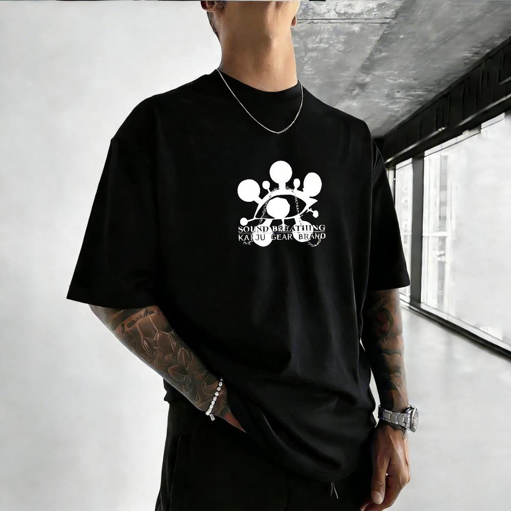 Unisex Pure Cotton T-shirt Demon Slayer Kochou Shinobu Harajuku Anime Print 2026 Summer Plus Size Loose Family Short Sleeved Top