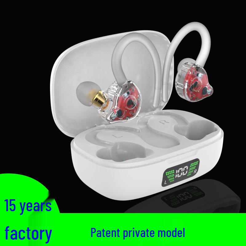 72 Sports TWS Noise-Cancelling Bluetooth Earbuds with Smart Touch, Digital Display, and Earhook Design