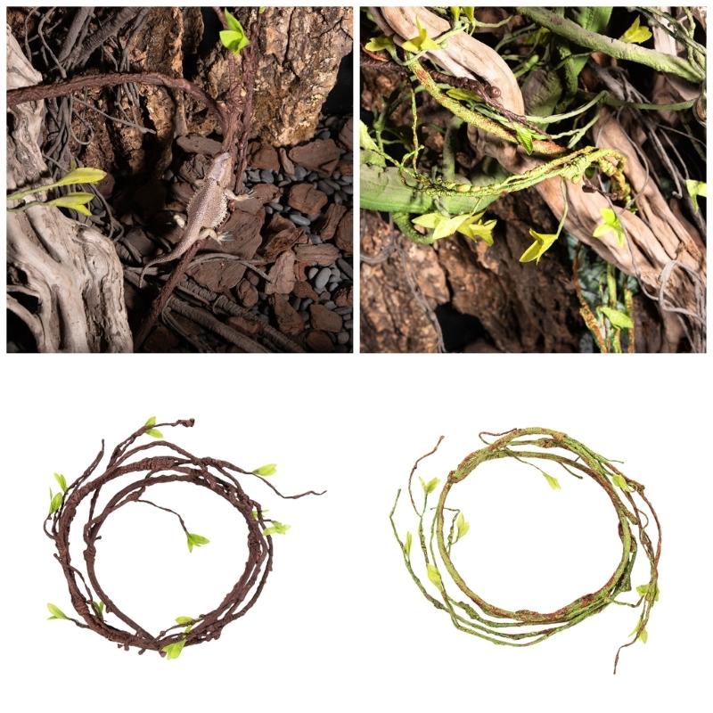 Life Like Artificial Vine Climbing Branch For Terrariums Decors Reptiles Habitat Vine Easy To Clean Water Resistant