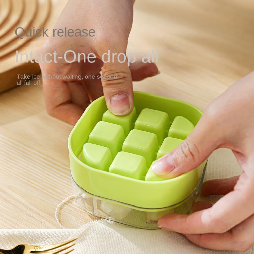 New 9 Grids Ice Mould Mini Press Ice Cube Maker Ice Compartment Party Home Summer Supplies