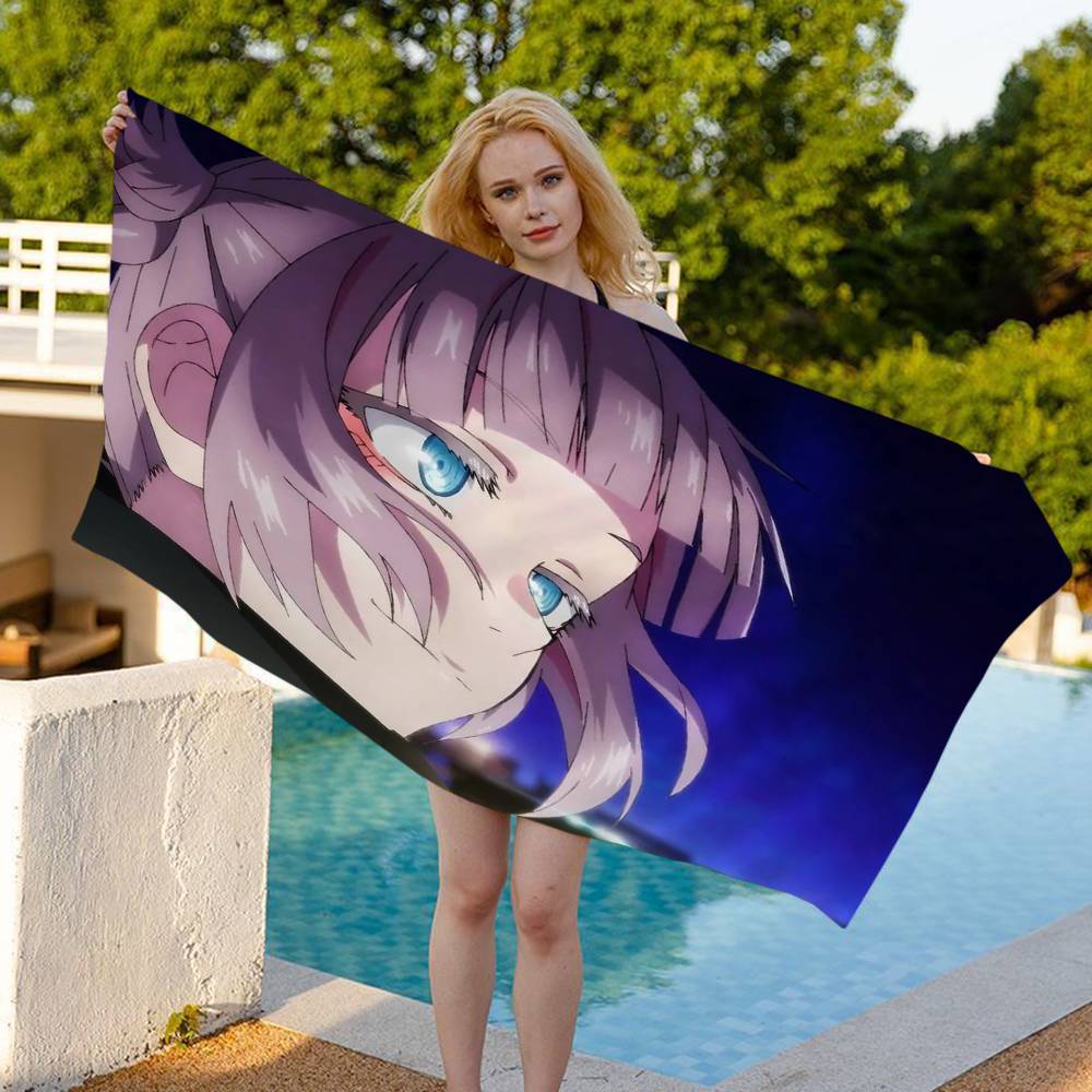 Japanese Call of the-Night Bath Towel Microfiber Soft Water Absorbing Breathable For Girl Kids Decorative Cartoon Beach Towel
