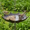 Umbrella Bird Feeder Decorative Bird Feeder Tray Bath with Hook Wild Bird Feeder for Hanging Outdoors Garden Backyard Hummingbirds