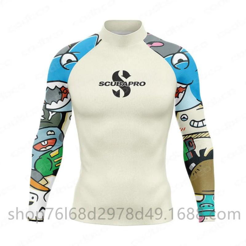 SCUBA Surfing Wear Outdoor Sunscreen Snorkeling Swimwear Long-sleeved Split Top Quick-drying Diving Suit Support