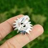 Sterling Silver Russian Malachite Stone Daughter Statement Flower Ring Jewelry