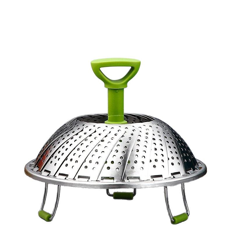 Stainless Steel Foldable Steamer Basket for Vegetables and Bread Cooking