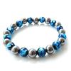 [GOLD STONE] Terahertz Stone X Luminous Firefly Glass Sky Blue Bracelet 8mm Glows In the Dark Power Stone Inner Diameter Approx. 19.5cm