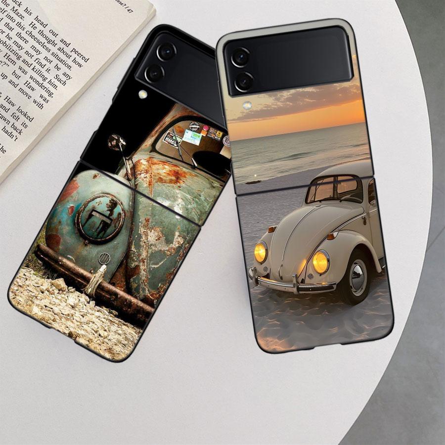 I Like the Beetle Phone Case For Samsung Z Flip 7 6 5G Galaxy Z Flip 5 4 3 Black Hard Cell Cover Luxury PC Shell Coque