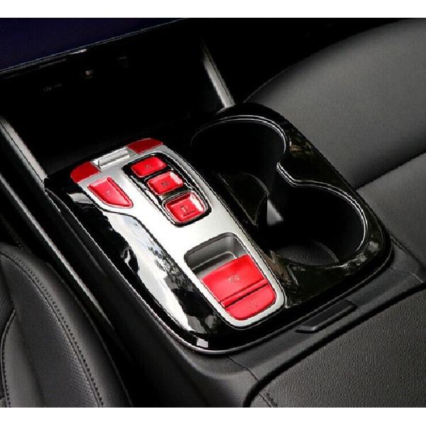 For Hyundai Tucson Control Multimedia Button 22-2023 Sticker Trim Red Aluminum