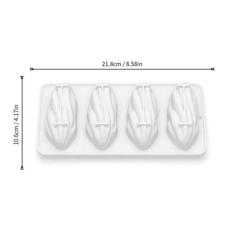 4 Cavity Creative Nut Design Mousse Cake Mold Pecan Silicone Chocolate Mould Food Grade Kitchen Bakeware Dessert Baking Tools
