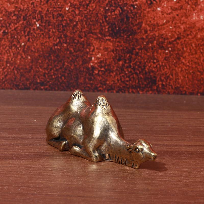 Pure Copper Camel Office Pen Holder Home Decoration Living Room Figurines Miniatures Table Decor Tea Pet Crafts Gift