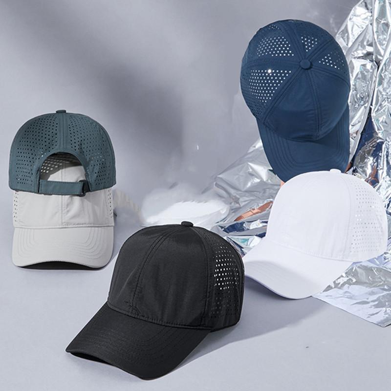 Summer Large Quick-Drying Mesh Baseball Caps For Men And Woman Adjustable XL Size Breathable Solid Colour Snapback Cap Dad Hats