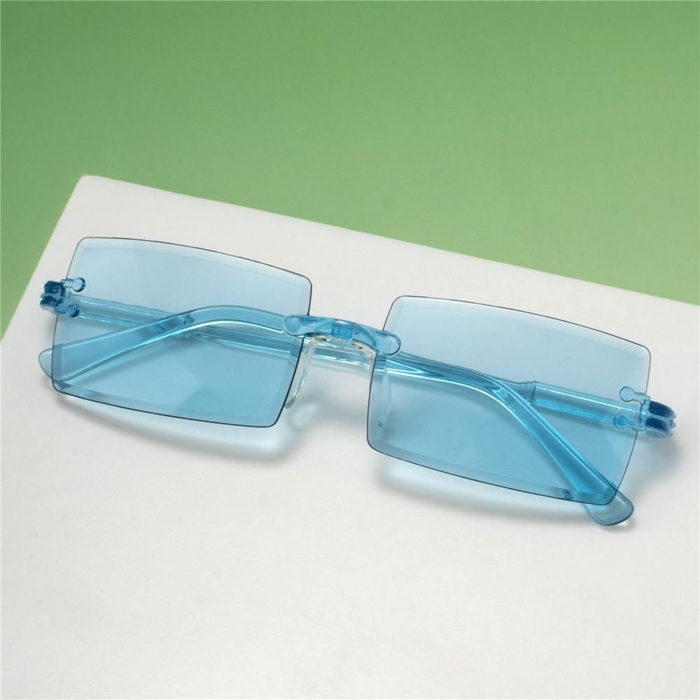 20PCS Retro Sunglasses Women Brand Designer Fashion Rimless Gradient Sun Glasses Shades Cutting Lens Ladies Frameless Eyeglasses