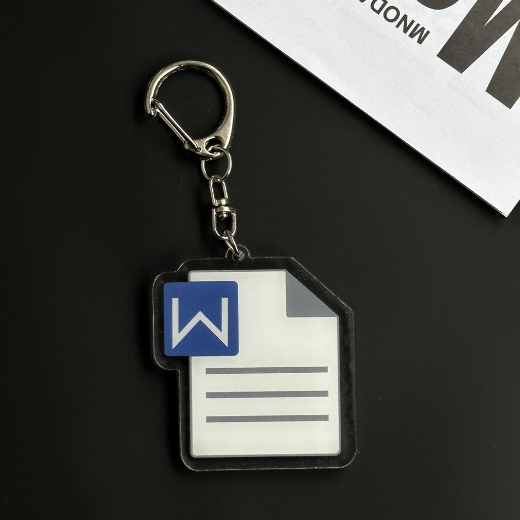 Creative Car Keychain Artistic Design Acrylic Lightweight Key Ring Pendant Daily Use Gift for Students Professionals