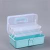 Scatola portaoggetti divisoria in plastica a 3 strati, Organizer e contenitore per hobby con divisori regolabili, Portatile con manico, Organizer per materiali artistici